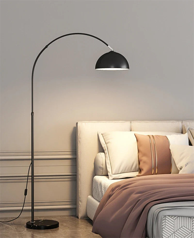 Lampadaire LED moderne Simple Base en marbre métal debout lumière chambre salon décoration coin lampadaire
