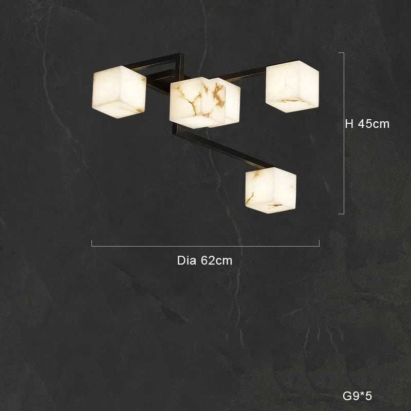 plafonnier led suspendu marbre blanc design moderne décoratif idéal villas