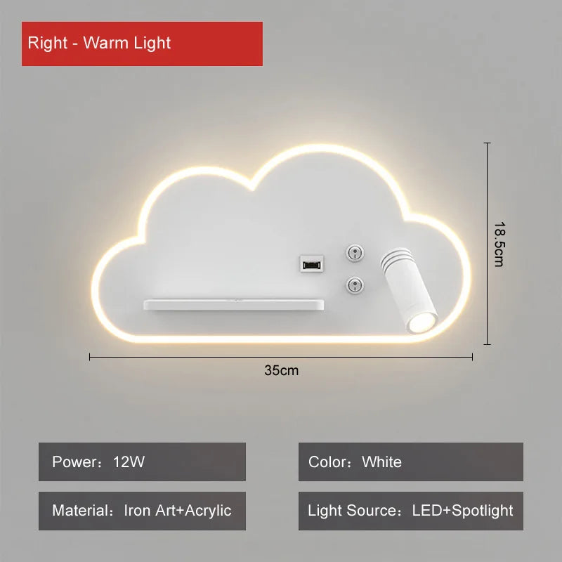 lampe de lit led multifonction avec chargeur sans fil usb