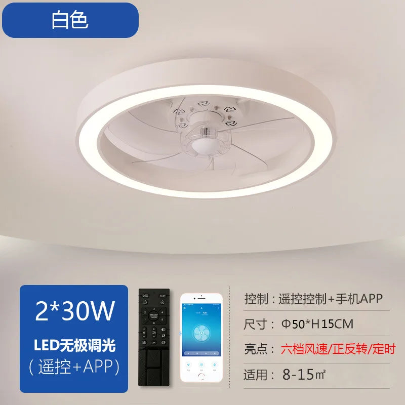 Modern LED Fan Light Remote Control Timed Electric Fan Bedroom, Living Room Decoration, Home Decoration LED Ceiling Fan Light