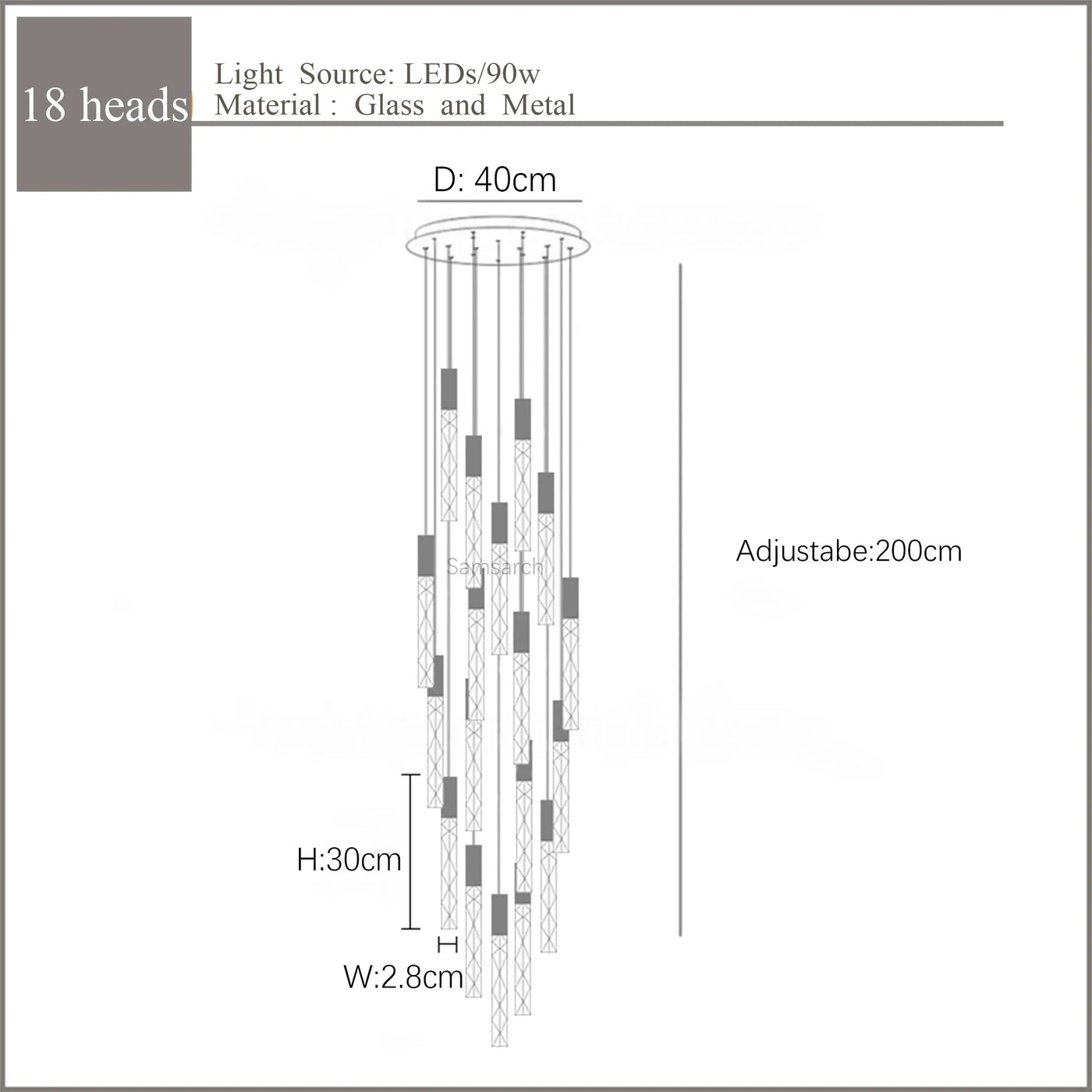 lustre en or lampe d'escalier moderne LED éclairage intérieur en cristal spirale