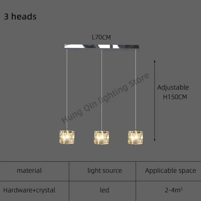 lustre moderne en cristal pour illumination intérieure élégante