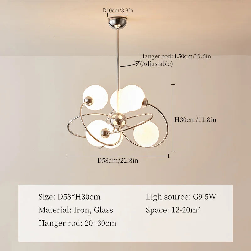 suspension en verre bauhaus design créatif pour décoration intérieure