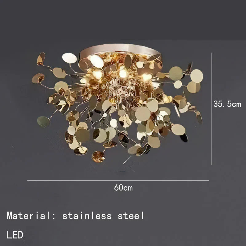 Modern personality G9 stainless steel bedroom ceiling lights Nordic living room, dining room, kitchen decorative ceiling lights
