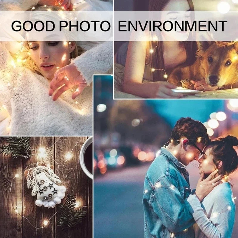 guirlande lumineuse led en fil de cuivre pour décorations festives