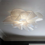 Plafonnier LED en PVC noir pour chambre à coucher