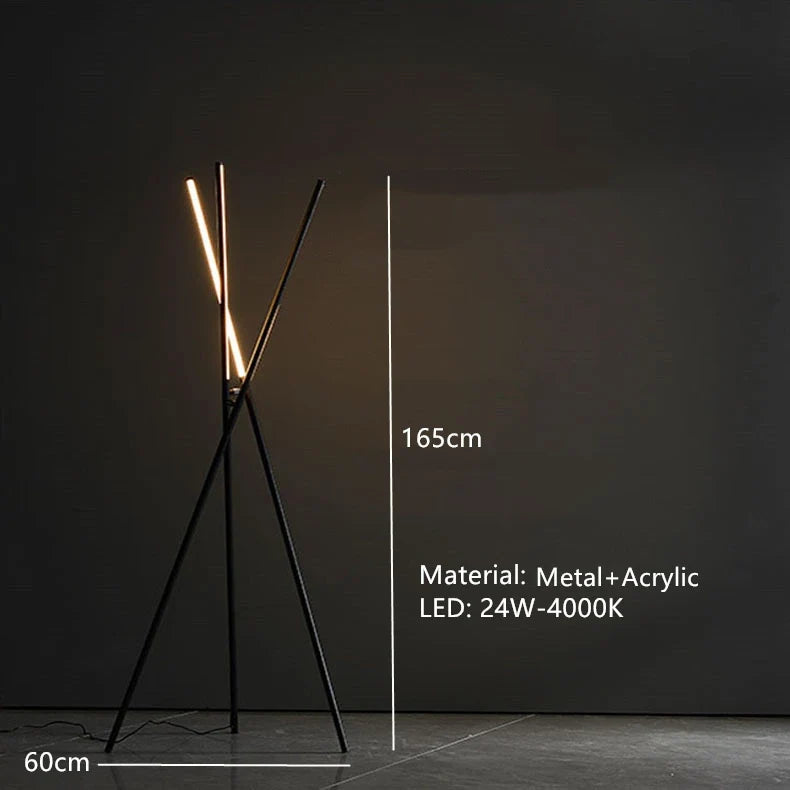 Lampadaire LED minimaliste et créatif en aluminium