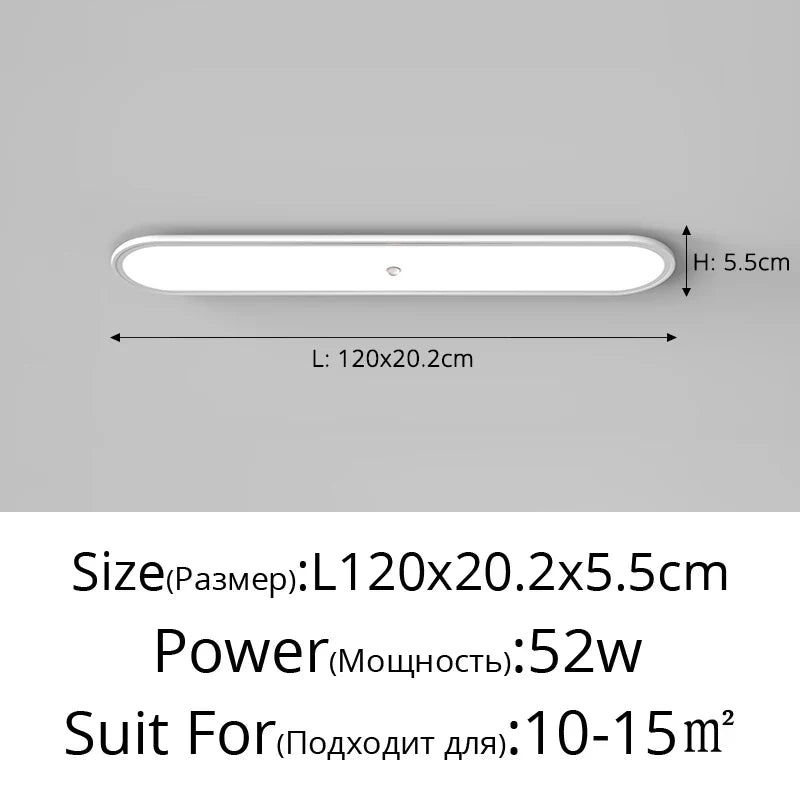 plafonnier led ultra-mince avec capteur de corps humain