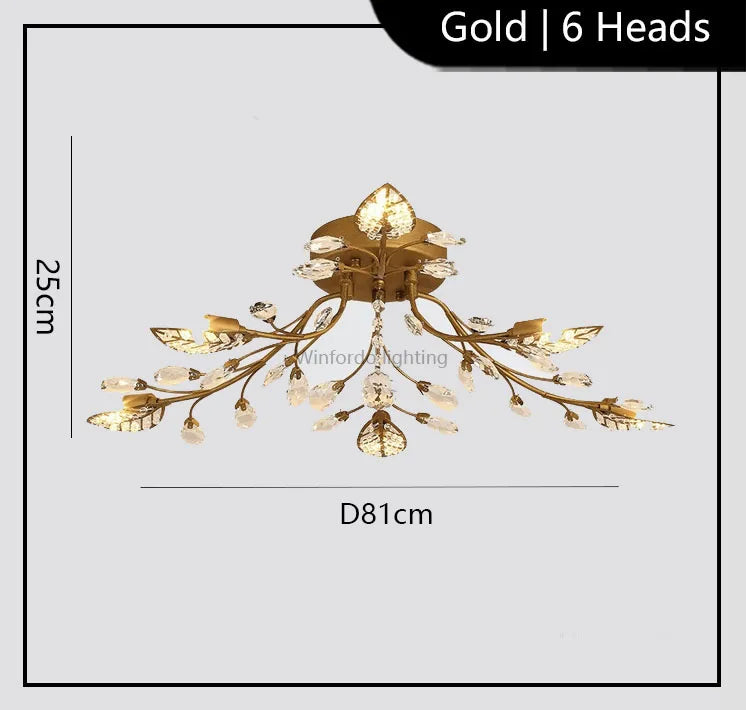 lustre moderne en cristal led winfordo pour éclairage intérieur