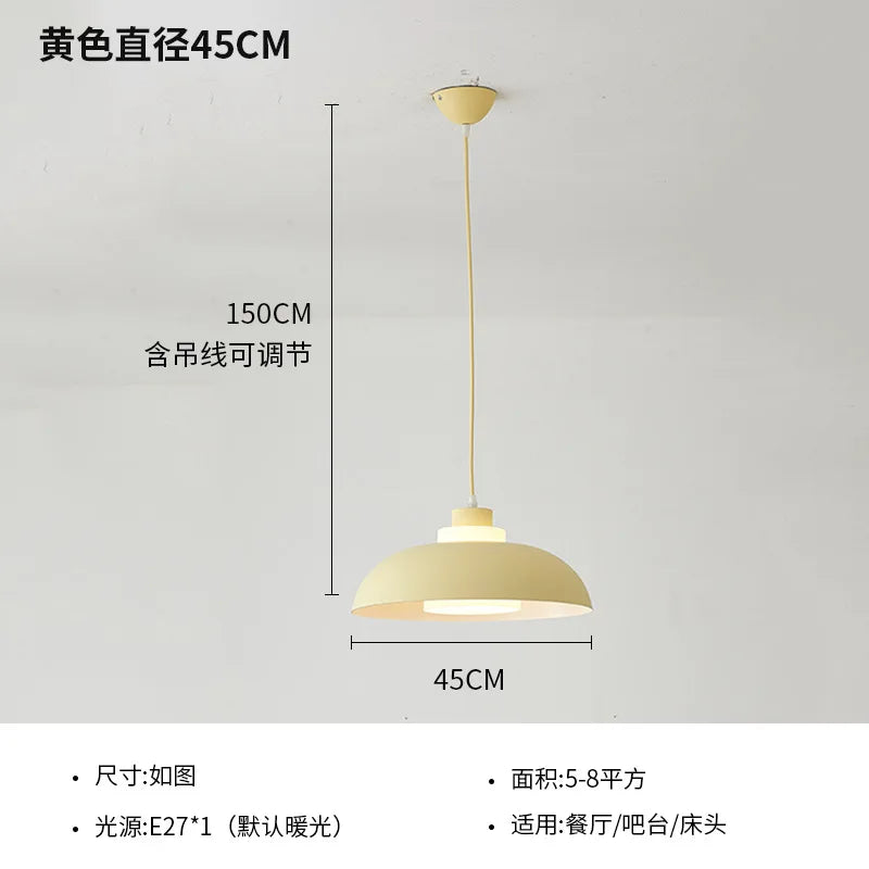 suspension moderne nordique LED créative design macaron pour intérieur