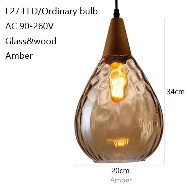 suspension en verre moderne pour décoration intérieure élégante