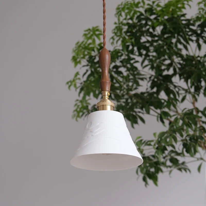 lustre nordique vintage en céramique et laiton luminaire suspendu