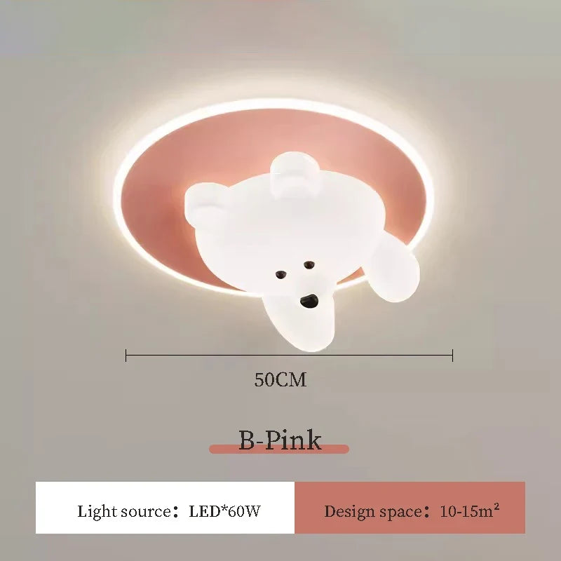 plafonniers mignons en forme d'ours et nuage pour enfants