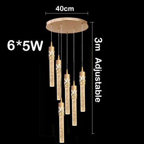 lustre en cristal led moderne pour hôtel et bar créatif