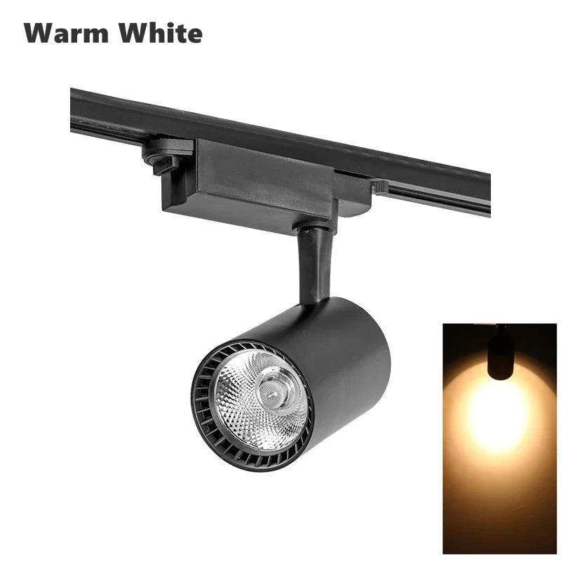 spot led rgb sur rail pour éclairage d'ambiance dynamique