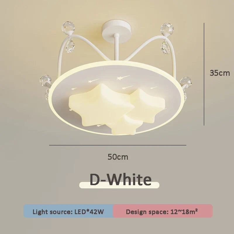 lampe créative en cristal pour chambre de princesse moderne