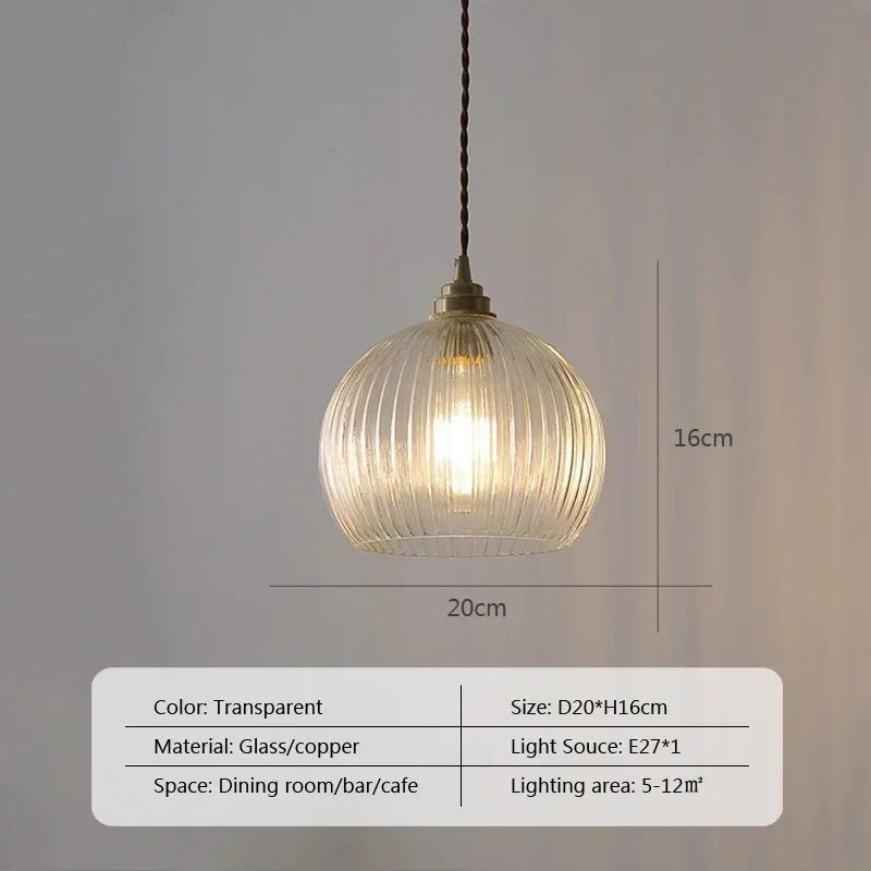 lustre rétro en verre et cuivre pour décoration intérieure