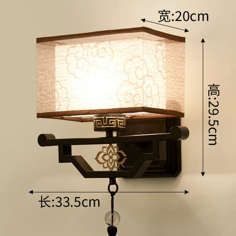 applique murale en tissu style chinois pour intérieur moderne