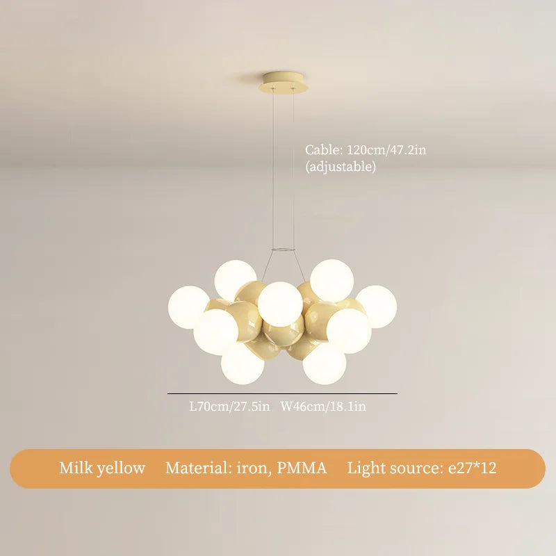 lustre moderne à led en fer pour décoration intérieure