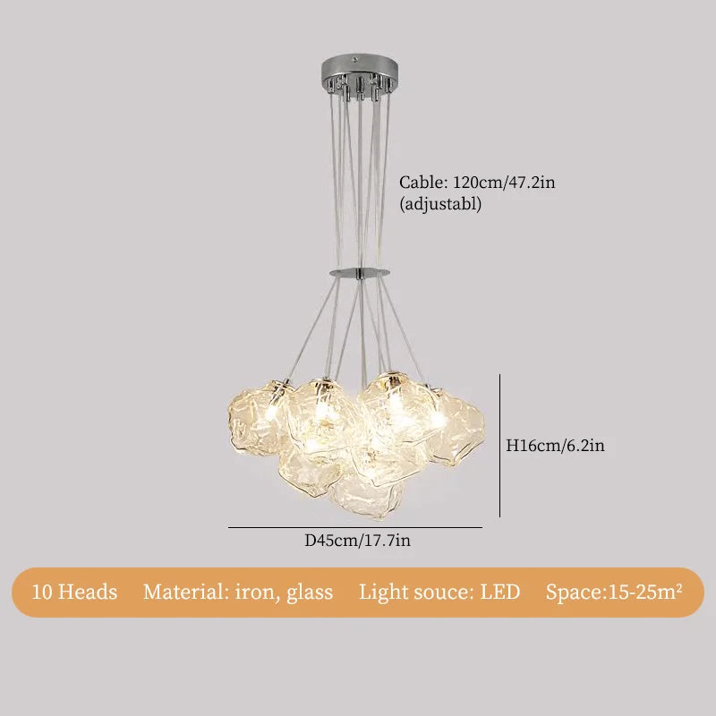lustre moderne en forme de gâteau de glace pour décoration intérieure