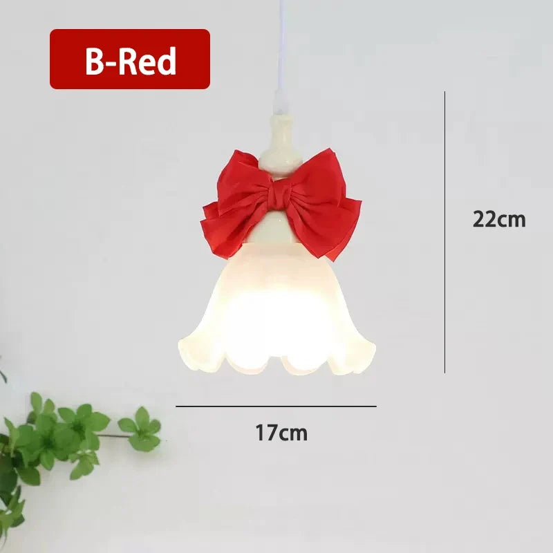 suspension en verre à nœud pour chambre d'enfant romantique et moderne