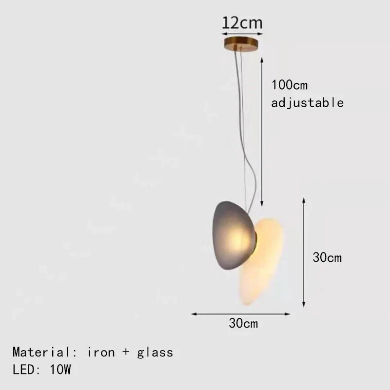 suspension LED en verre design moderne luminaire décoratif intérieur fil réglable