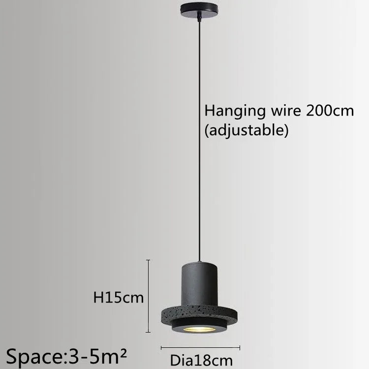 lustre haut de gamme en pierre design créatif industriel