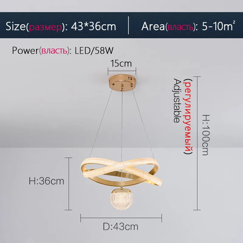 lustre moderne design minimaliste à trois têtes élégant et léger