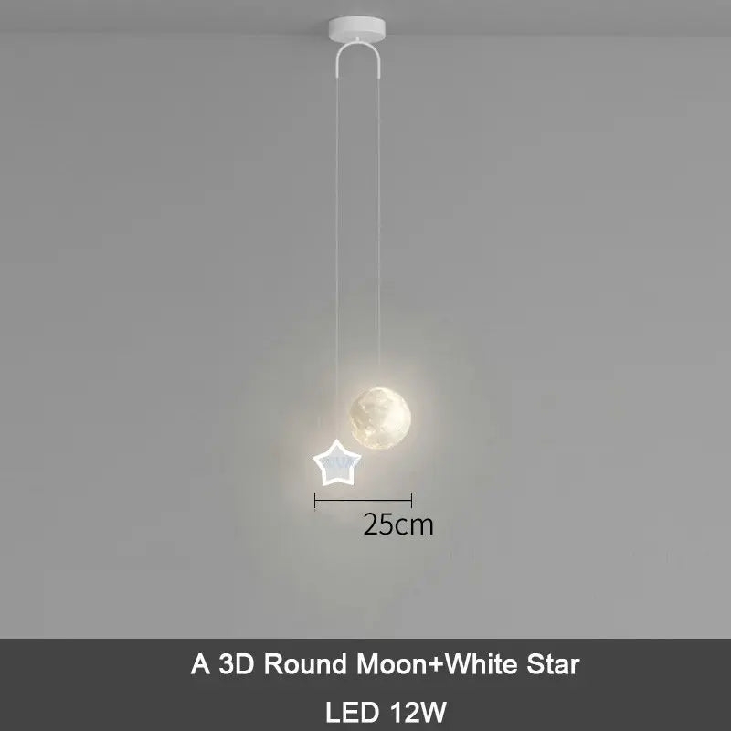suspension créative pour enfants avec télécommande gradation étoile nuage lune