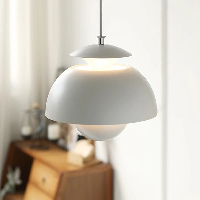 suspension led moderne en métal avec cordon réglable