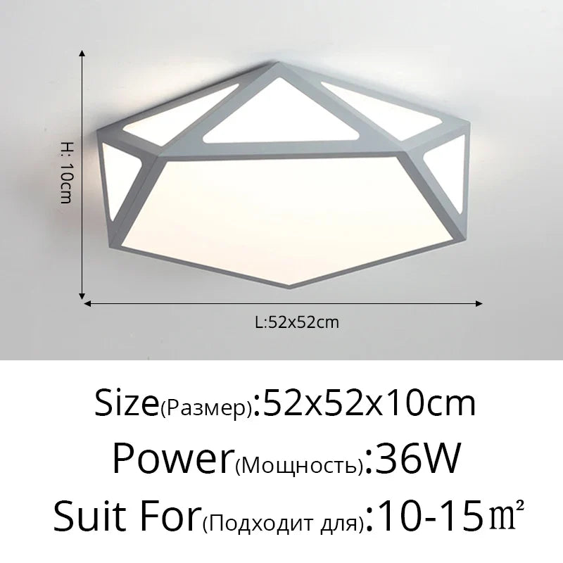 plafonnier led ultra-mince moderne géométrique simple et créatif