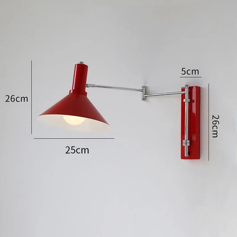 applique murale extensible pliable pour lecture avec prise