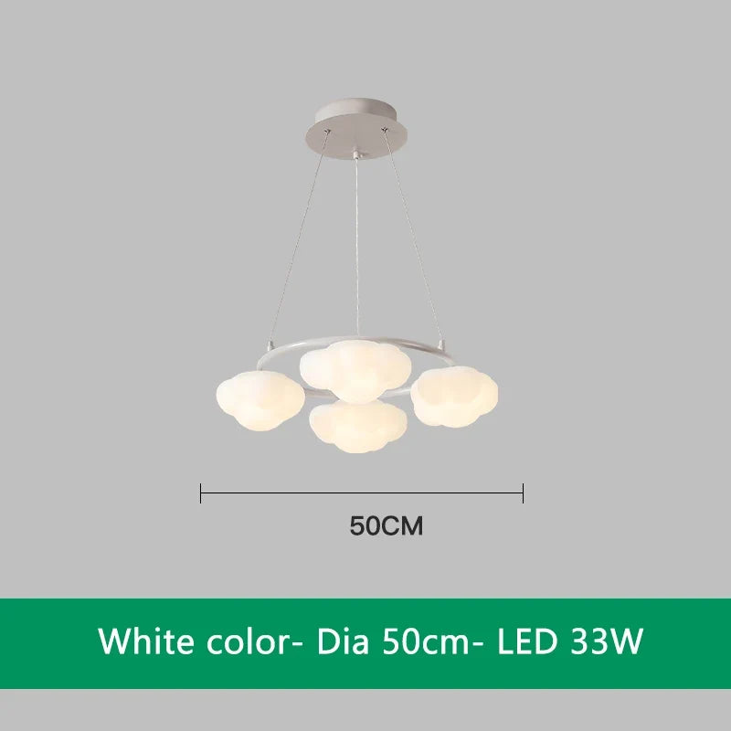 lustre en forme de nuage avec télécommande pour enfants