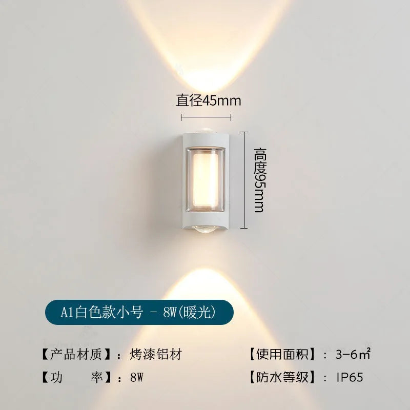 applique murale moderne led extérieure étanche pour jardin et couloir