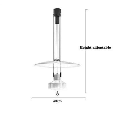 Height Adjustable Suspension Italian Designer Pendant Lamp Hanging Light For Kitchen Restaurant Living Dining Room