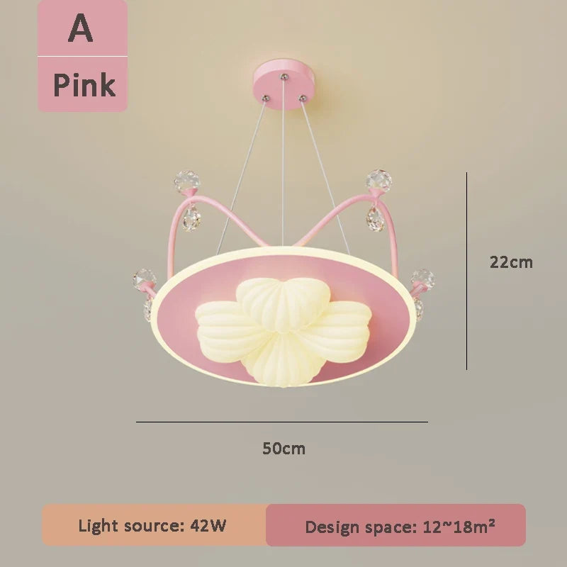 lustre nuage cristal romantique pour chambre d'enfant décoratif