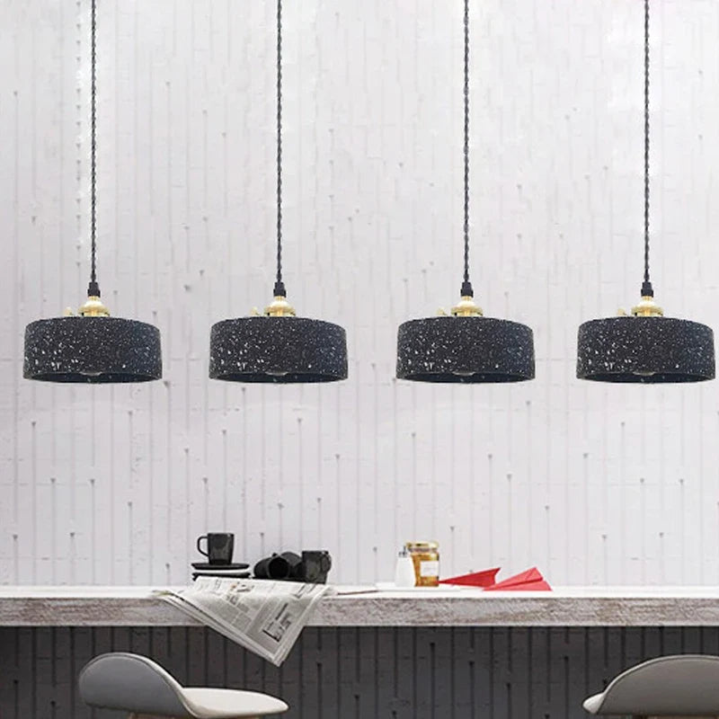 lustre suspendu en ciment éclairage rétro pour intérieur