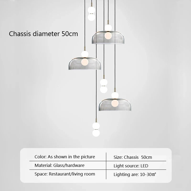 suspension en verre design pour décoration moderne et élégante