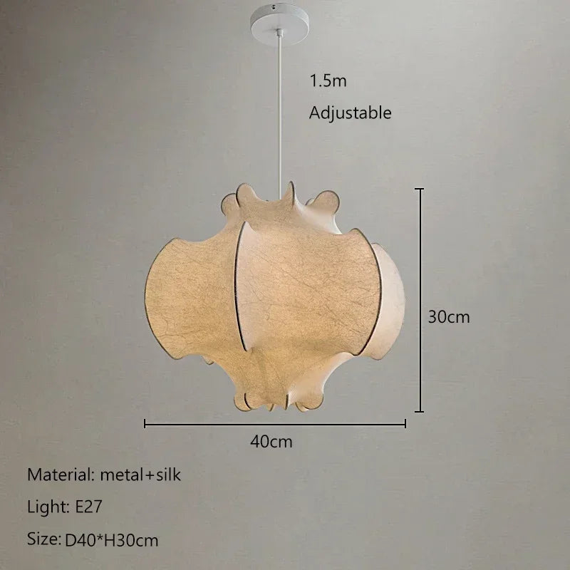 lustre wabi sabi nordique en soie japonaise led intérieur