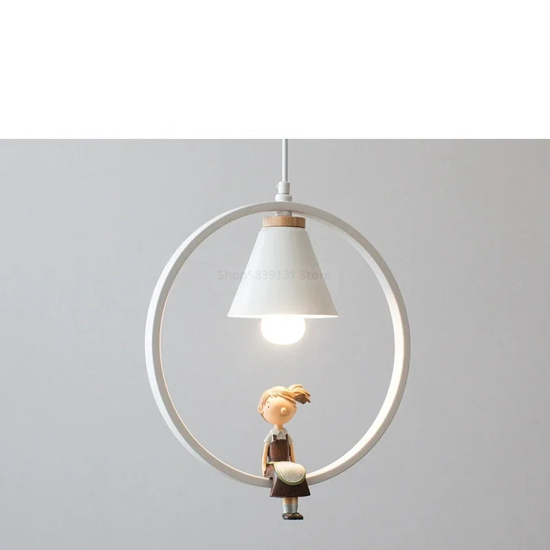 suspension modernes nordiques avec suspension oiseau led