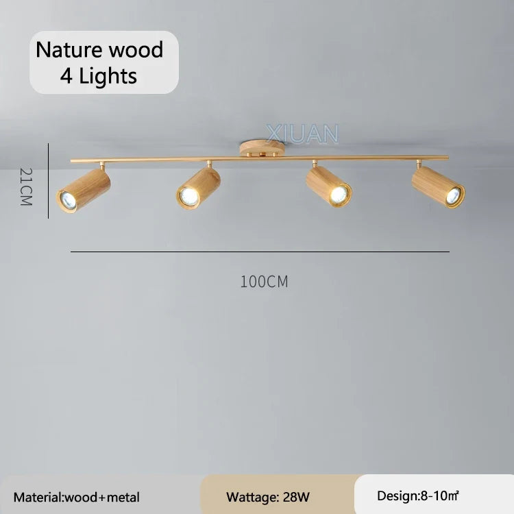 spot de plafond réglable en bois pour hôtel et magasin