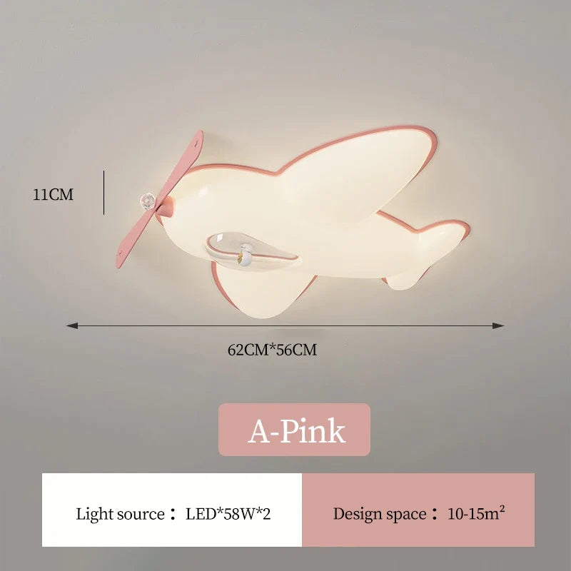 plafonnier avion mignon pour chambre d'enfant moderne et minimaliste