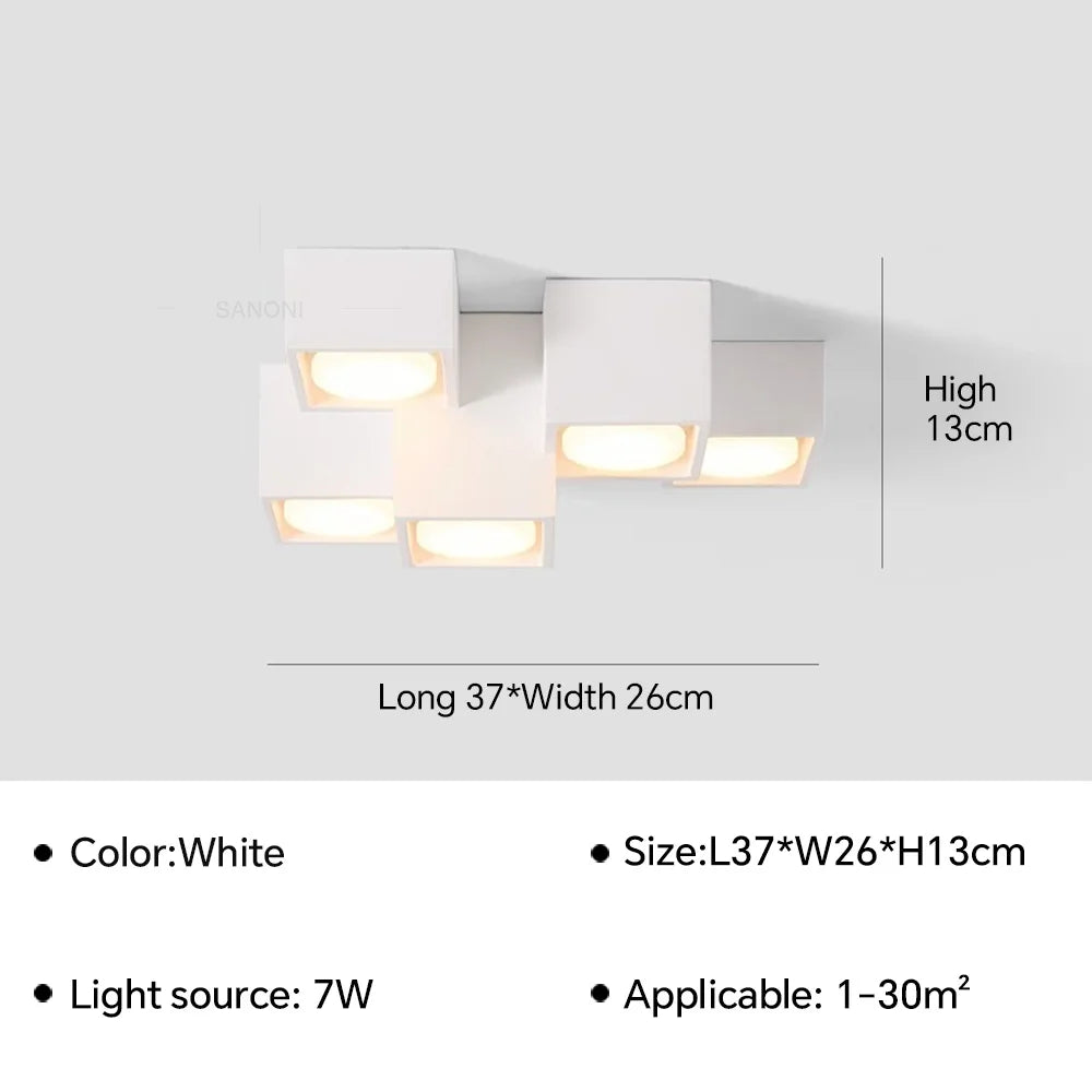lustre nordique led cylindre projecteur pour décoration intérieure