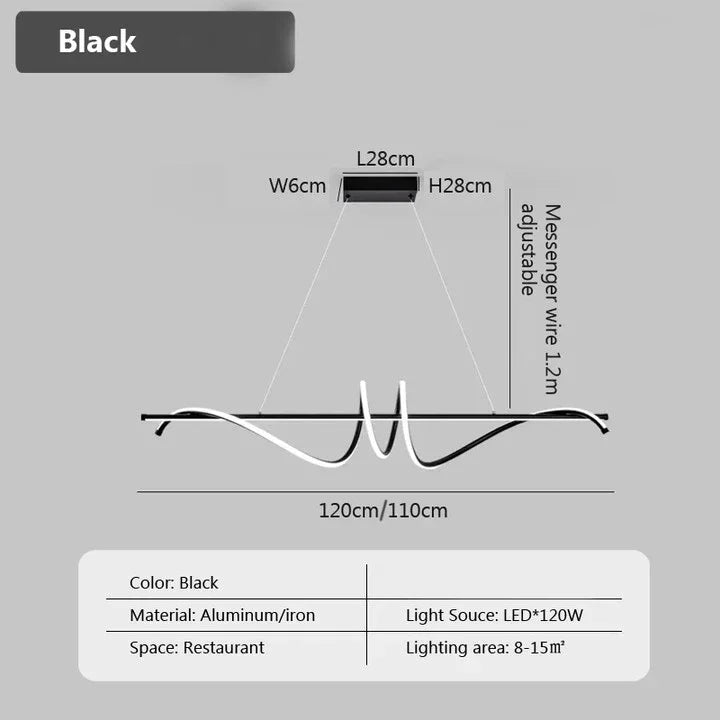 suspension moderne à led pour décoration intérieure élégante