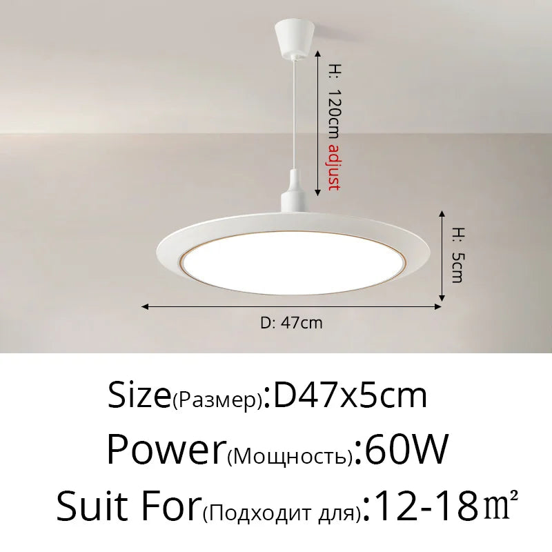 lustre led ultra-mince trois-preuve circulaire moderne minimaliste