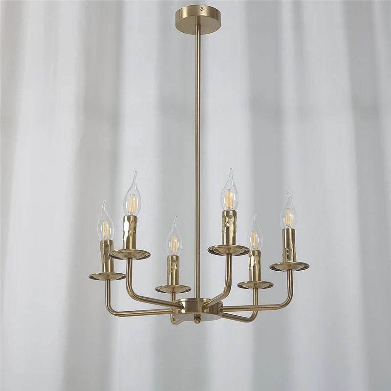 lustre moderne simple en fer avec lumière créative