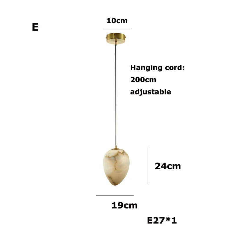 lustre suspendu led marbre géométrique intensité variable
