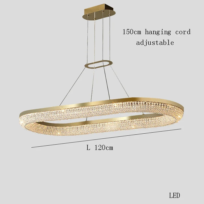 lustre de luxe led rond design moderne 	 pour intérieur