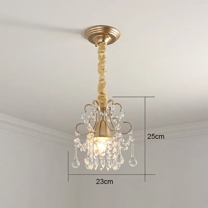 lustre moderne en cristal doré pour intérieur lumineux
