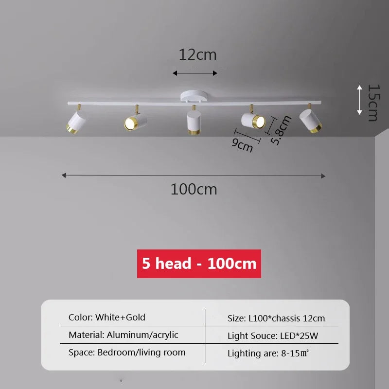 plafonnier led moderne à bande lumineuse décorative pour intérieur